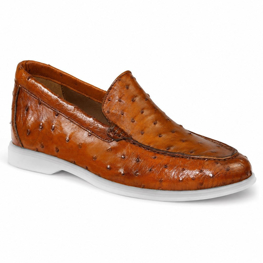 5 CM / 1.95 Inches CMR CHAMARIPA Men's Elevator Shoes | Ostrich Leather Slip-On Loafers